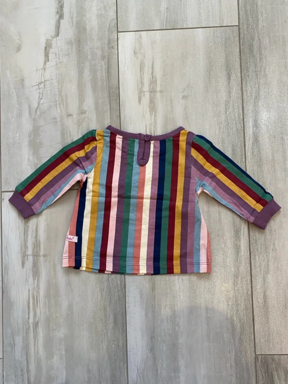 NWT RuffleButts Enchanted Rainbow Stripe Long Sleeve Top & Jogger Set girls 3-6M